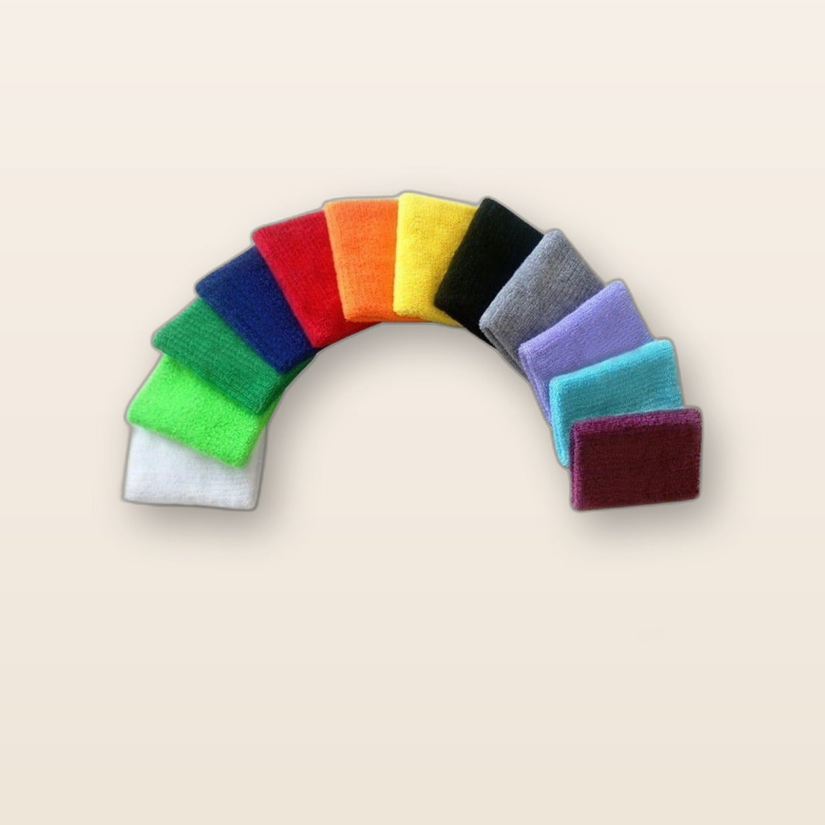 Cotton sweat wristbands by Glow Ritual