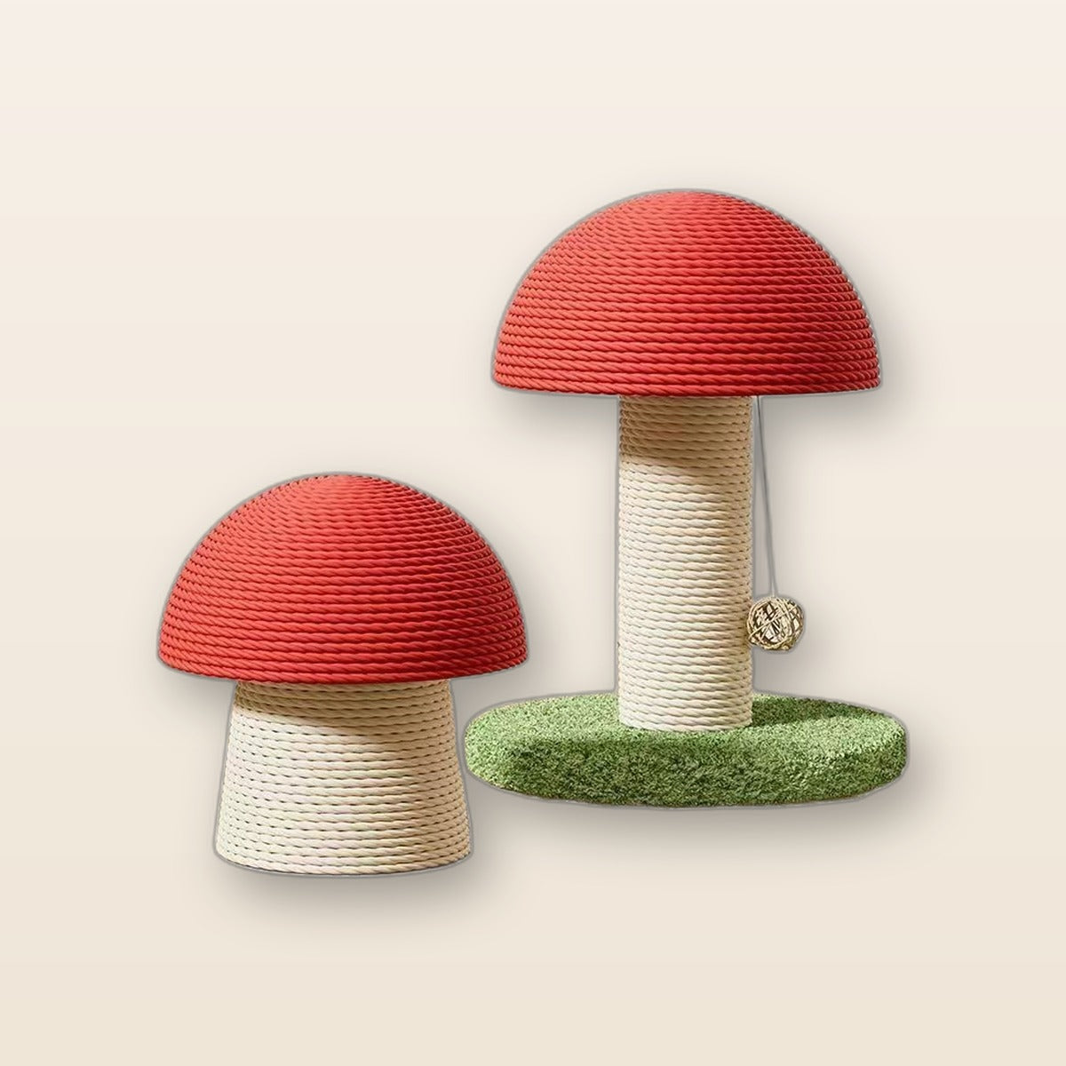Mushroom cat scratching post by Glow Ritual