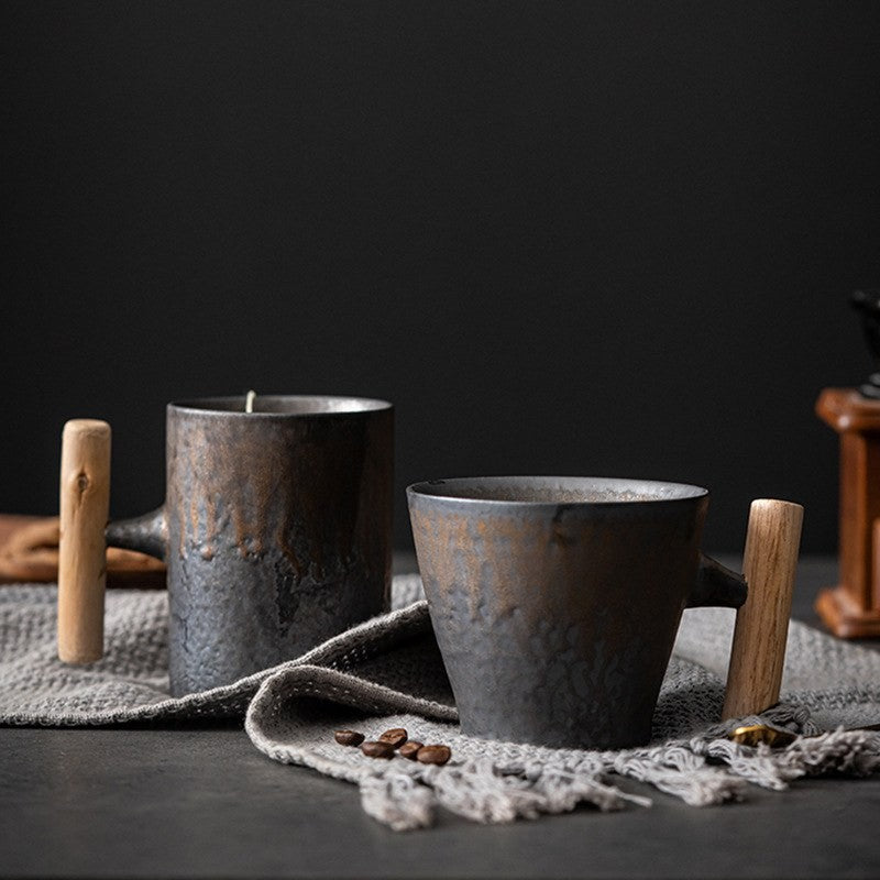 Stoneware gold rim mug by Glow Ritual
