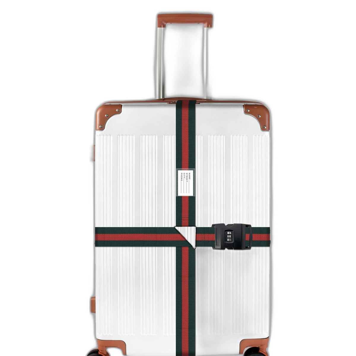 Luggage strap with combination lock by Glow Ritual