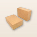 Natural cork yoga block by Glow Ritual