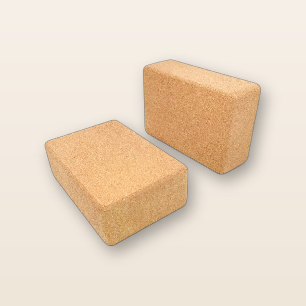 Natural cork yoga block by Glow Ritual