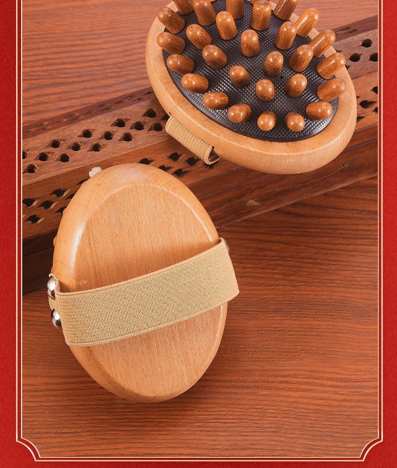 Beech wood body massage brush by Glow Ritual
