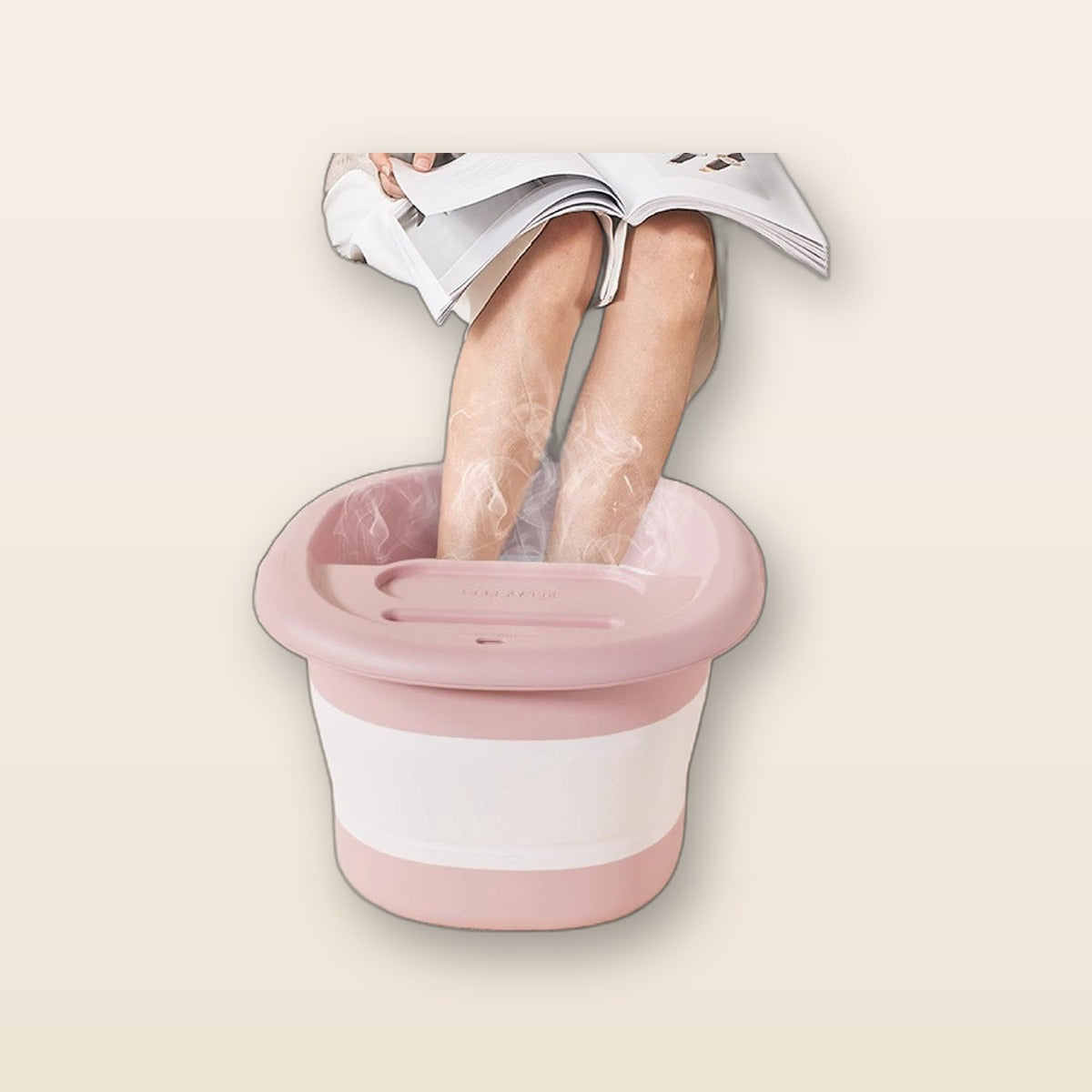 Folding foot soak basin by Glow Ritual