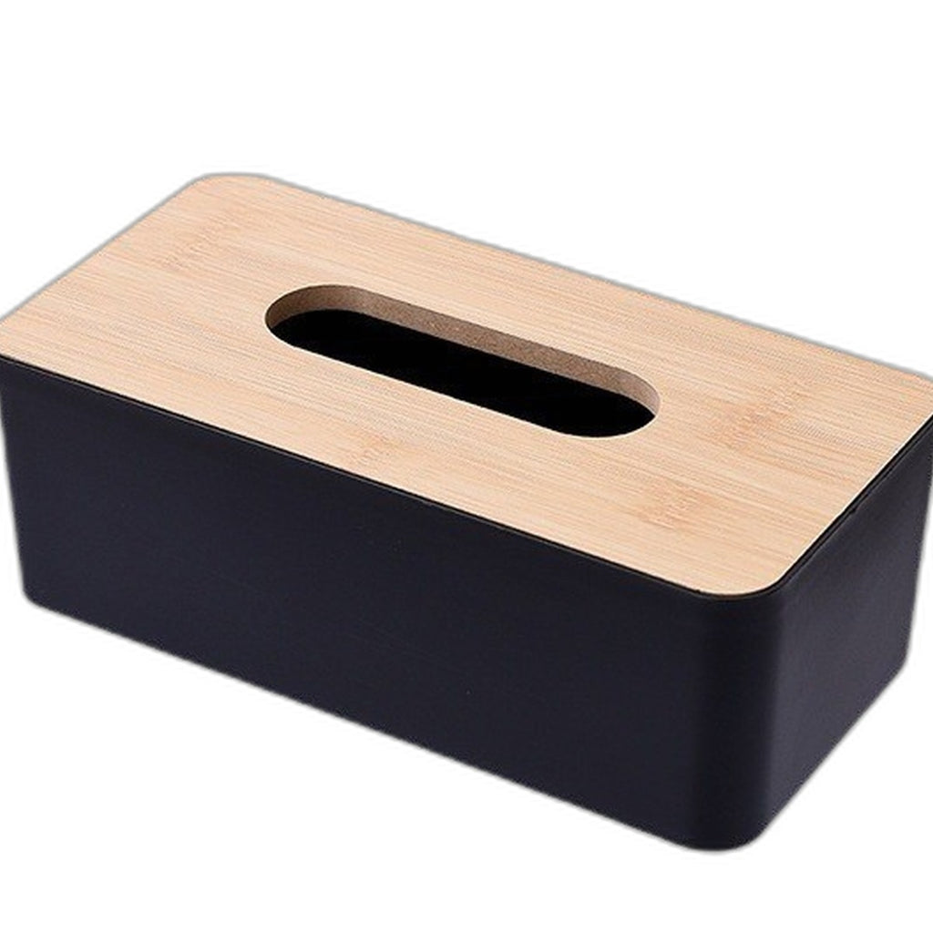 Bamboo-lid tissue box cover by Glow Ritual