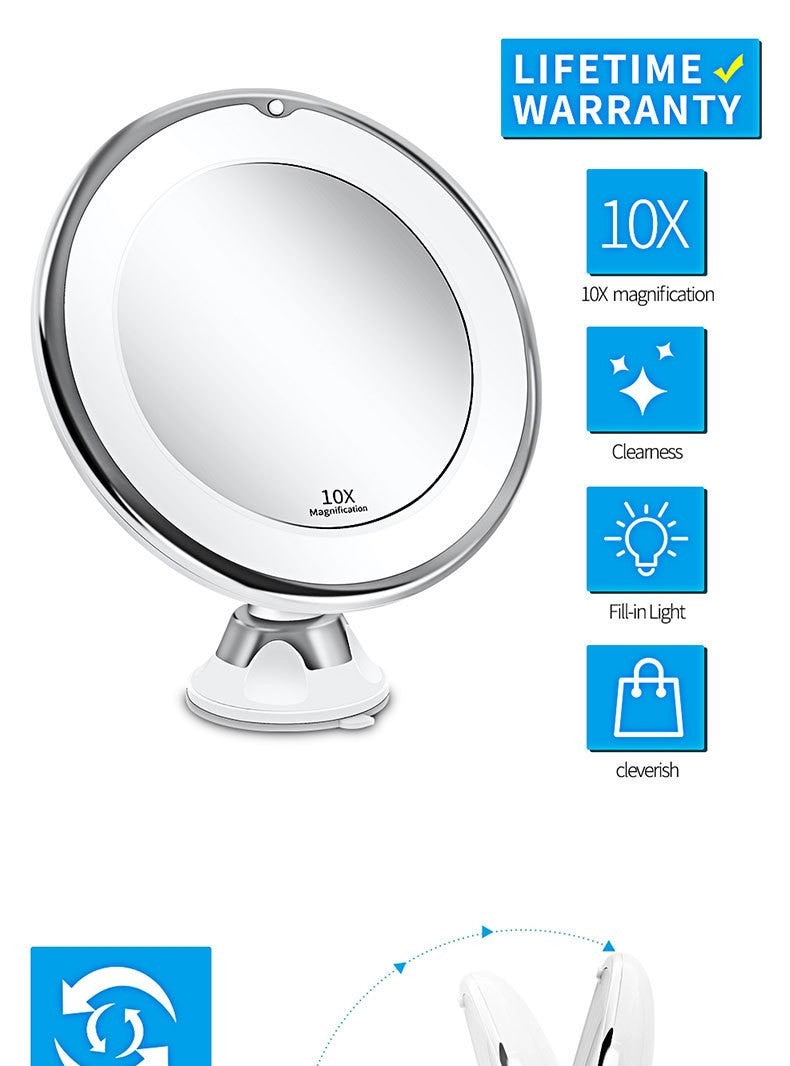 10x magnifying LED suction mirror by Glow Ritual
