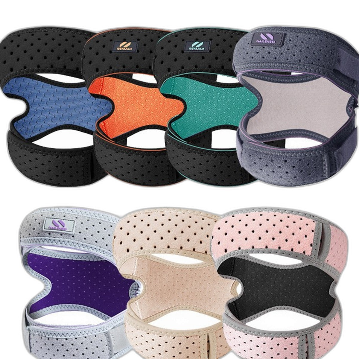 Knee compression sleeve with patella pad by Glow Ritual