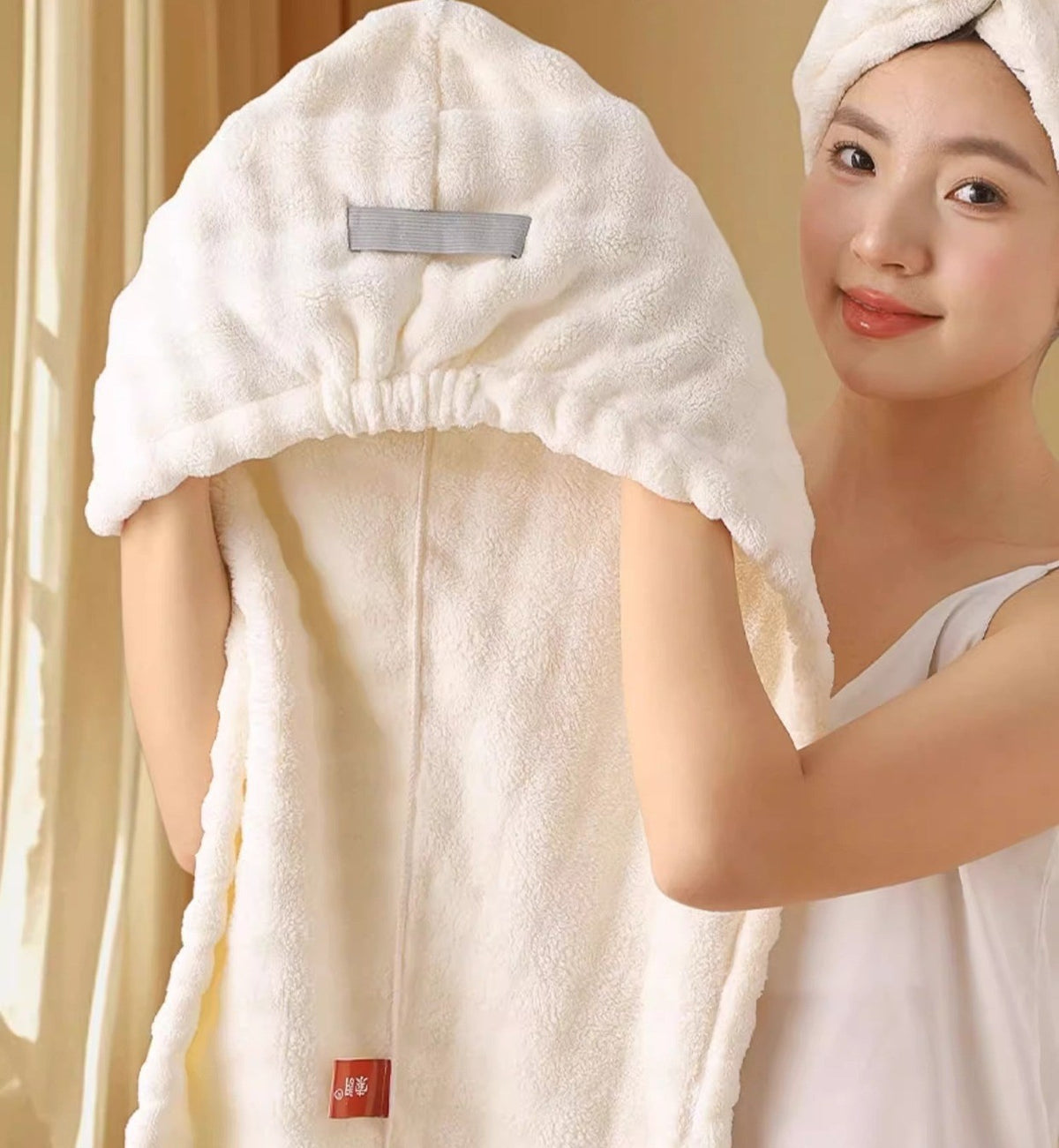 Microfiber hair towel wrap by Glow Ritual