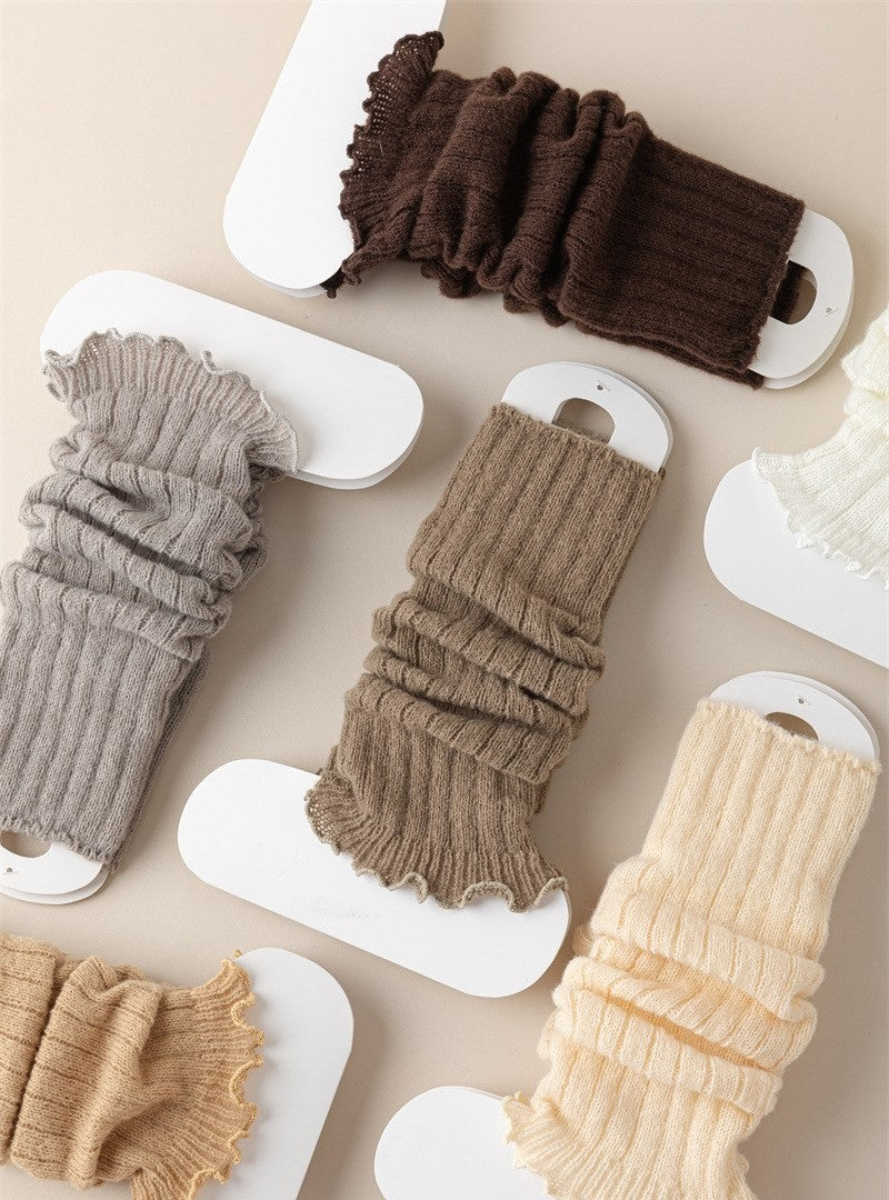 Women's thick knit leg warmers by Glow Ritual