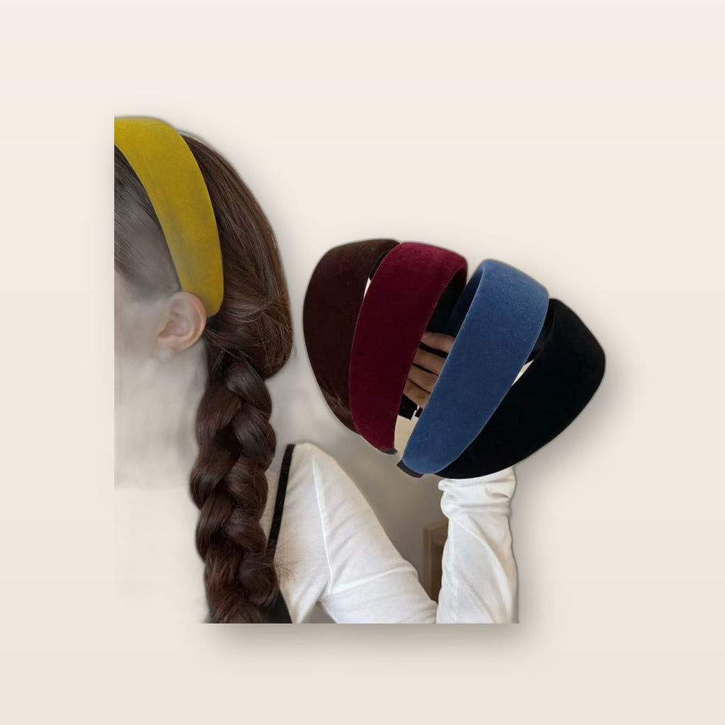 Wide velvet headband by Glow Ritual