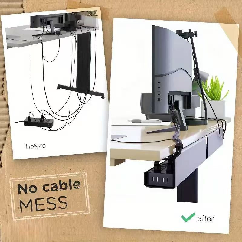 Under desk cable tray by Glow Ritual