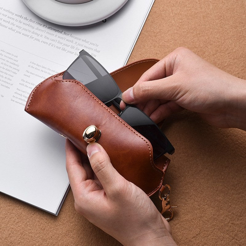 Leather sunglasses case by Glow Ritual