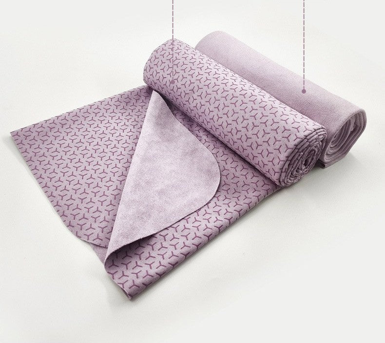 Non-slip silicone grip yoga towel by Glow Ritual