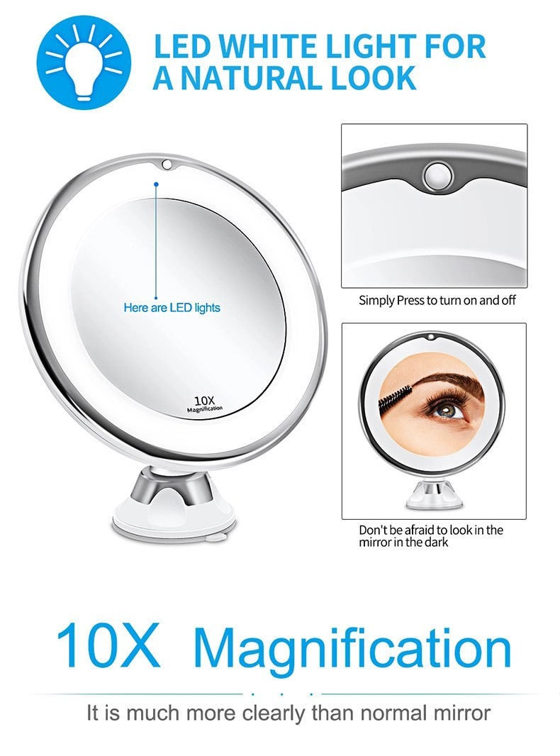 10x magnifying LED suction mirror by Glow Ritual