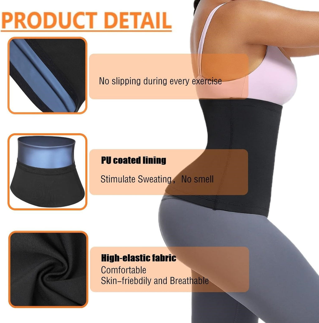 Sweat waist trimmer belt by Glow Ritual