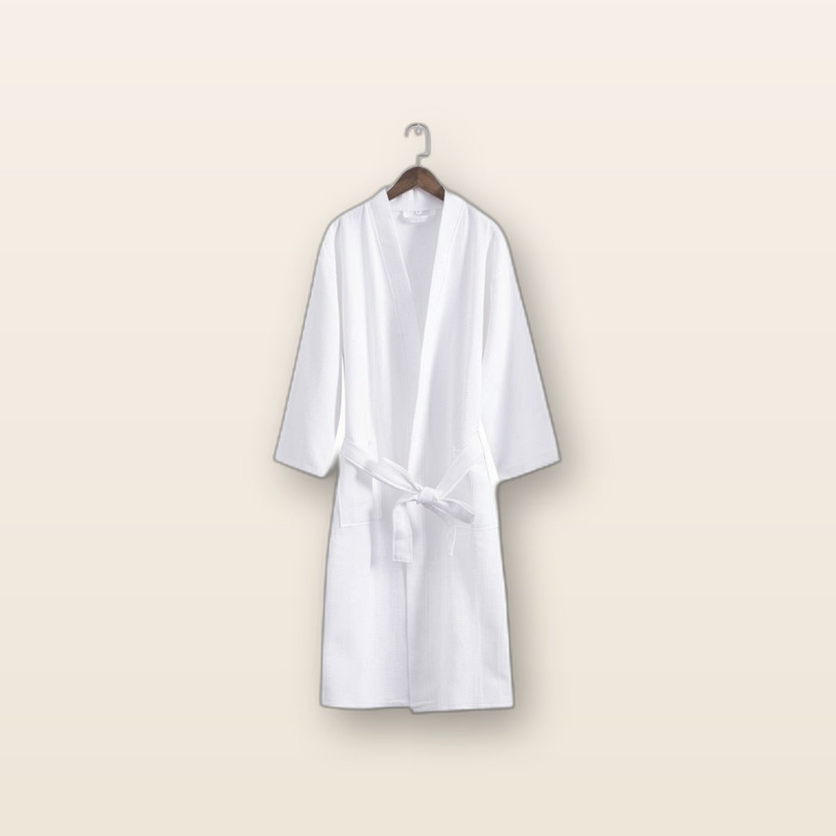 Cotton waffle spa bathrobe by Glow Ritual