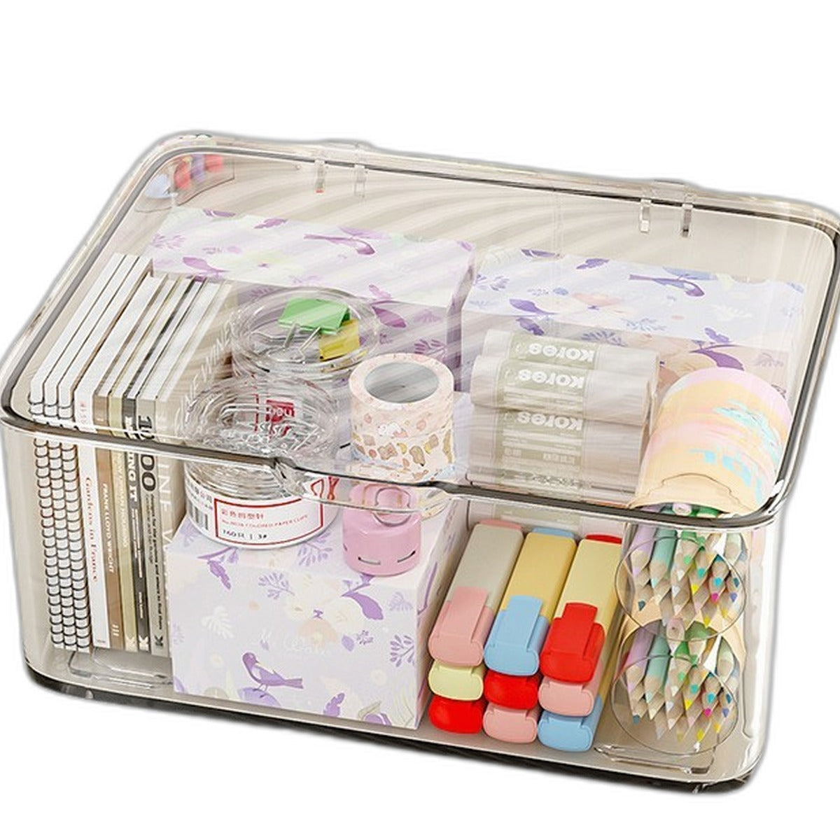 Acrylic makeup organizer with lid by Glow Ritual