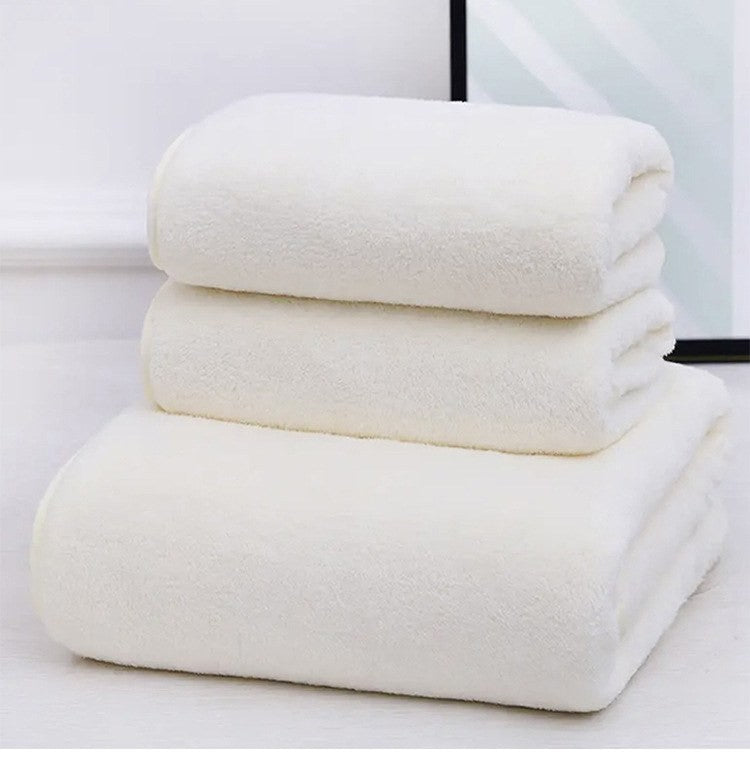 Coral fleece towel set by Glow Ritual