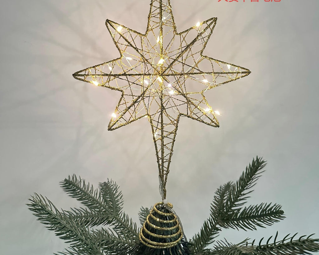 Lighted tree topper star by Glow Ritual