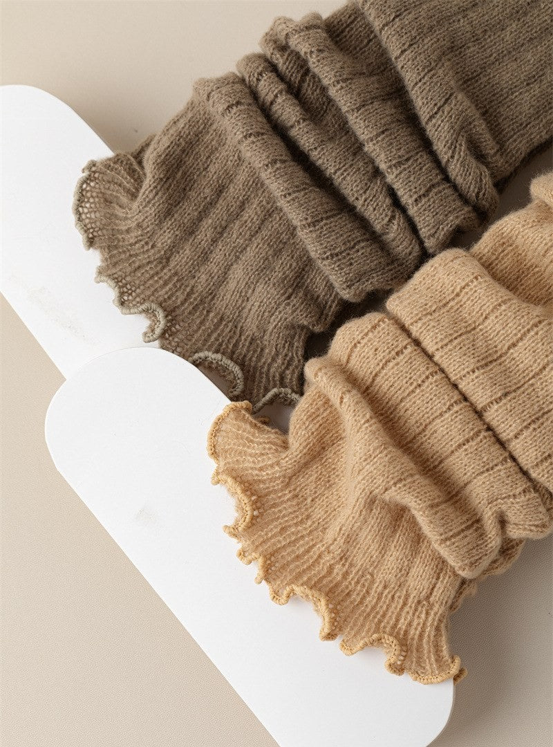 Women's thick knit leg warmers by Glow Ritual