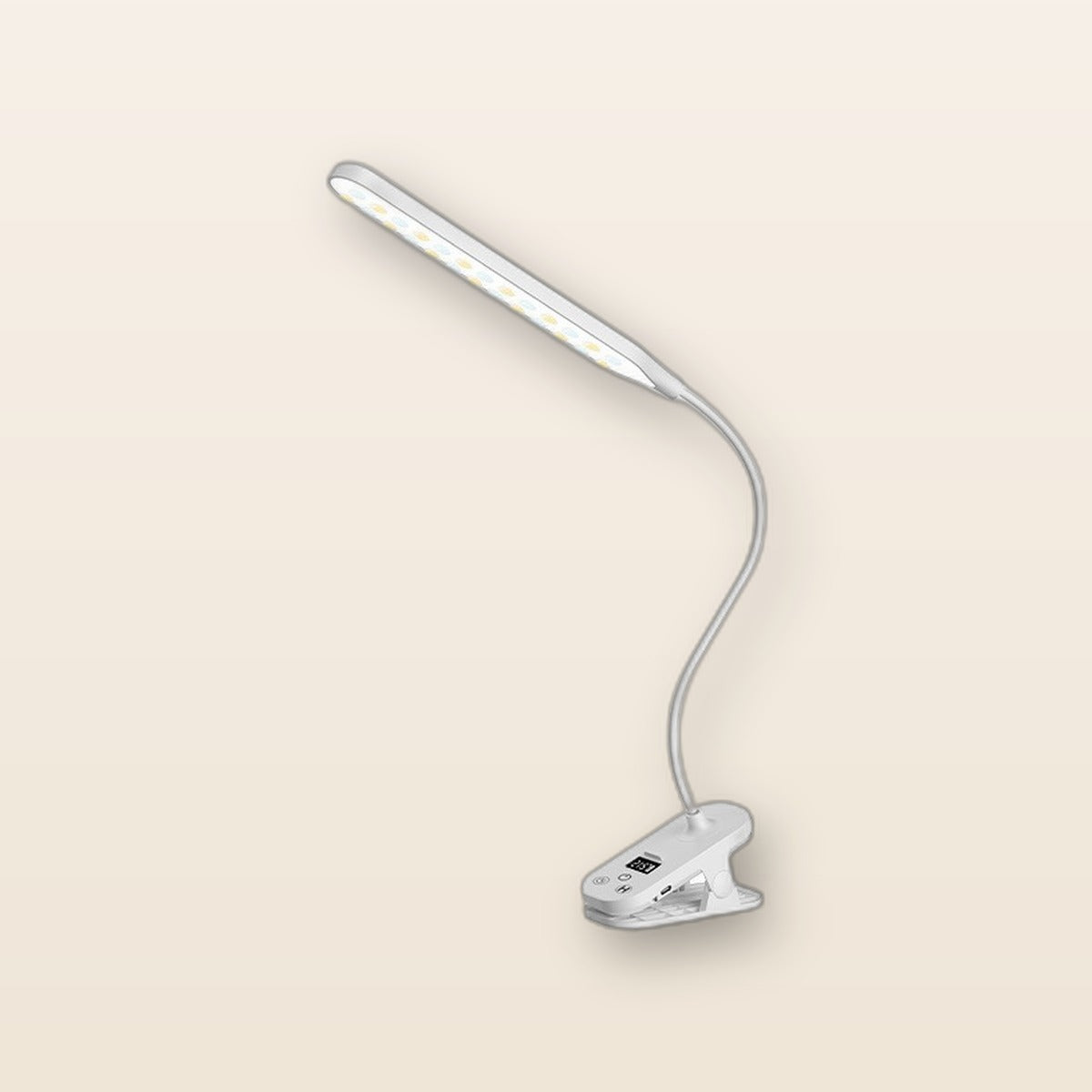 Clip-on reading lamp by Glow Ritual