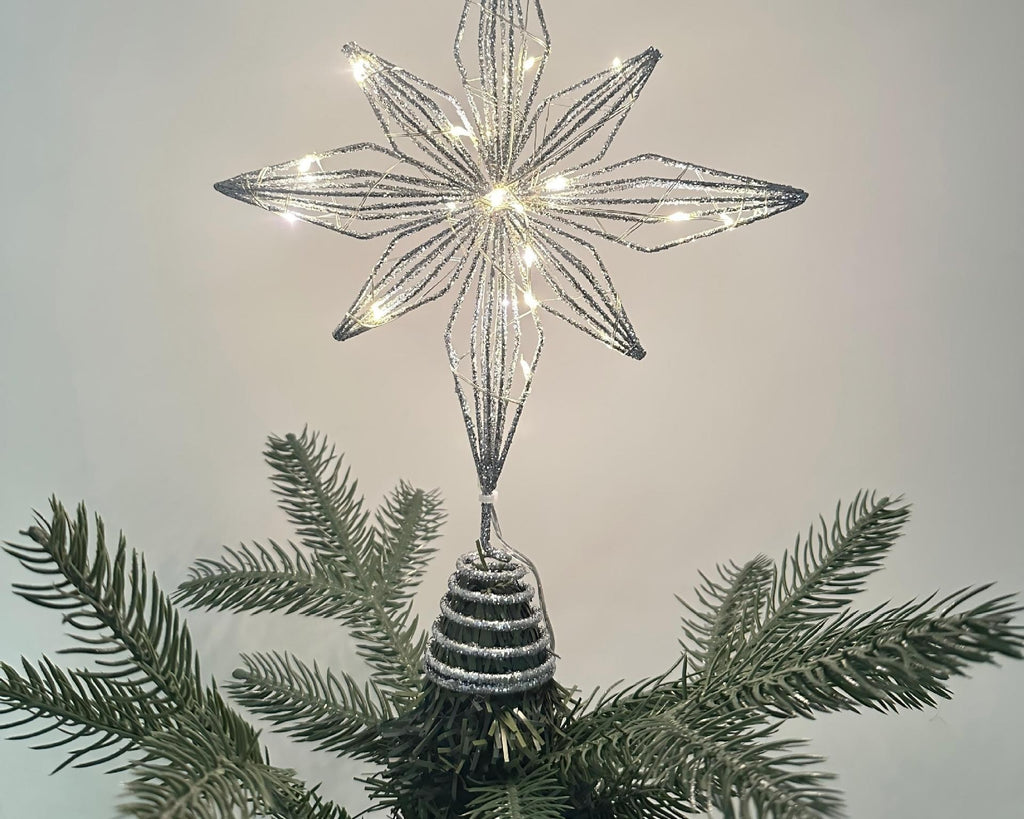 Lighted tree topper star by Glow Ritual