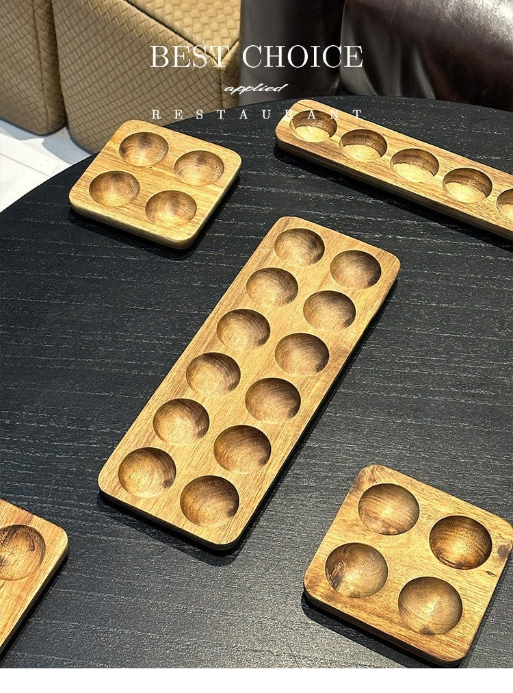 Acacia wood egg tray by Glow Ritual