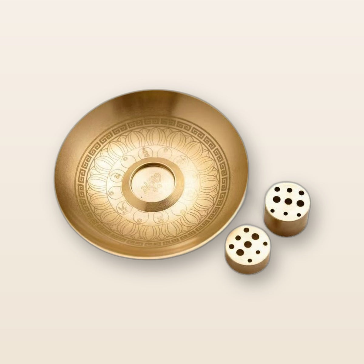 Brass incense holder with ash tray by Glow Ritual
