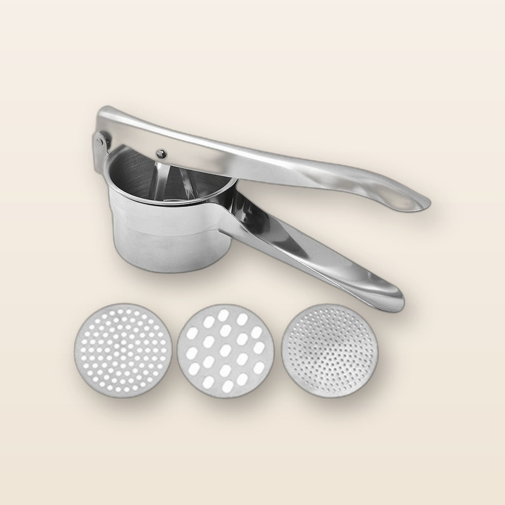 Stainless steel potato ricer by Glow Ritual