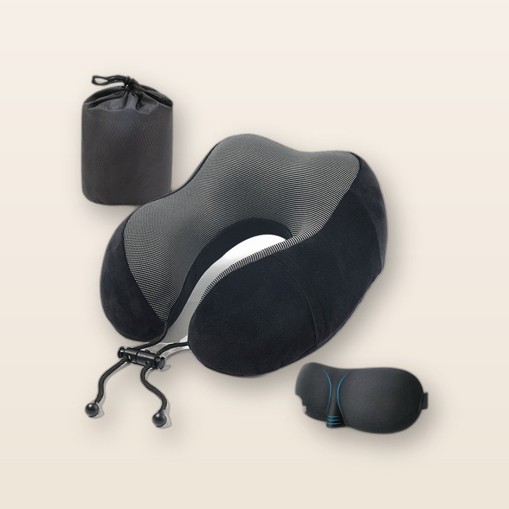 Memory foam travel neck pillow by Glow Ritual
