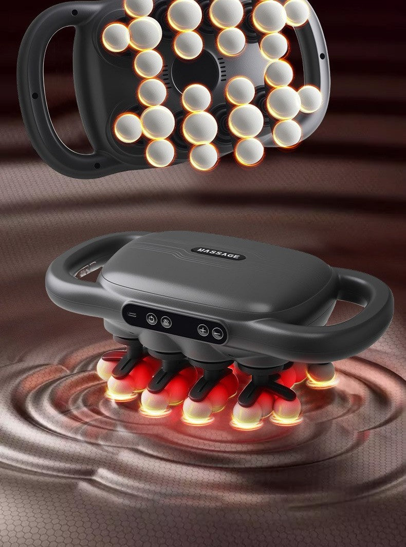 16-head percussion massage gun by Glow Ritual