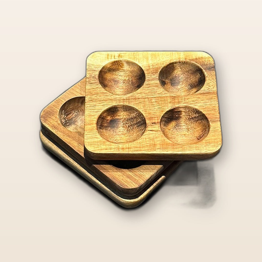 Acacia wood egg tray by Glow Ritual