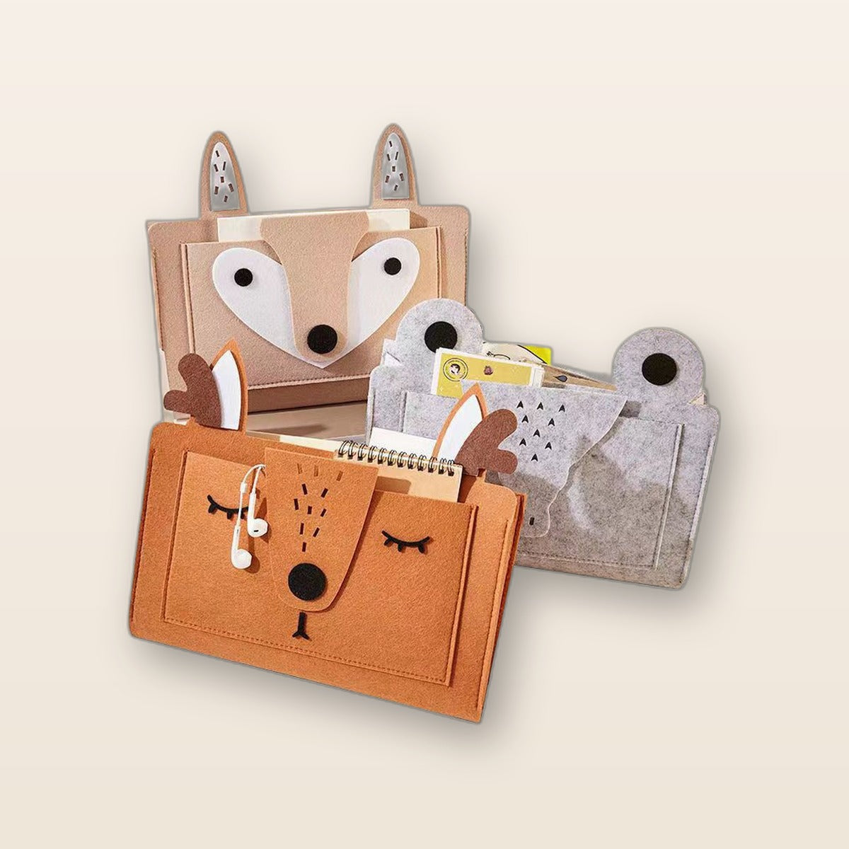 Felt bedside caddy by Glow Ritual