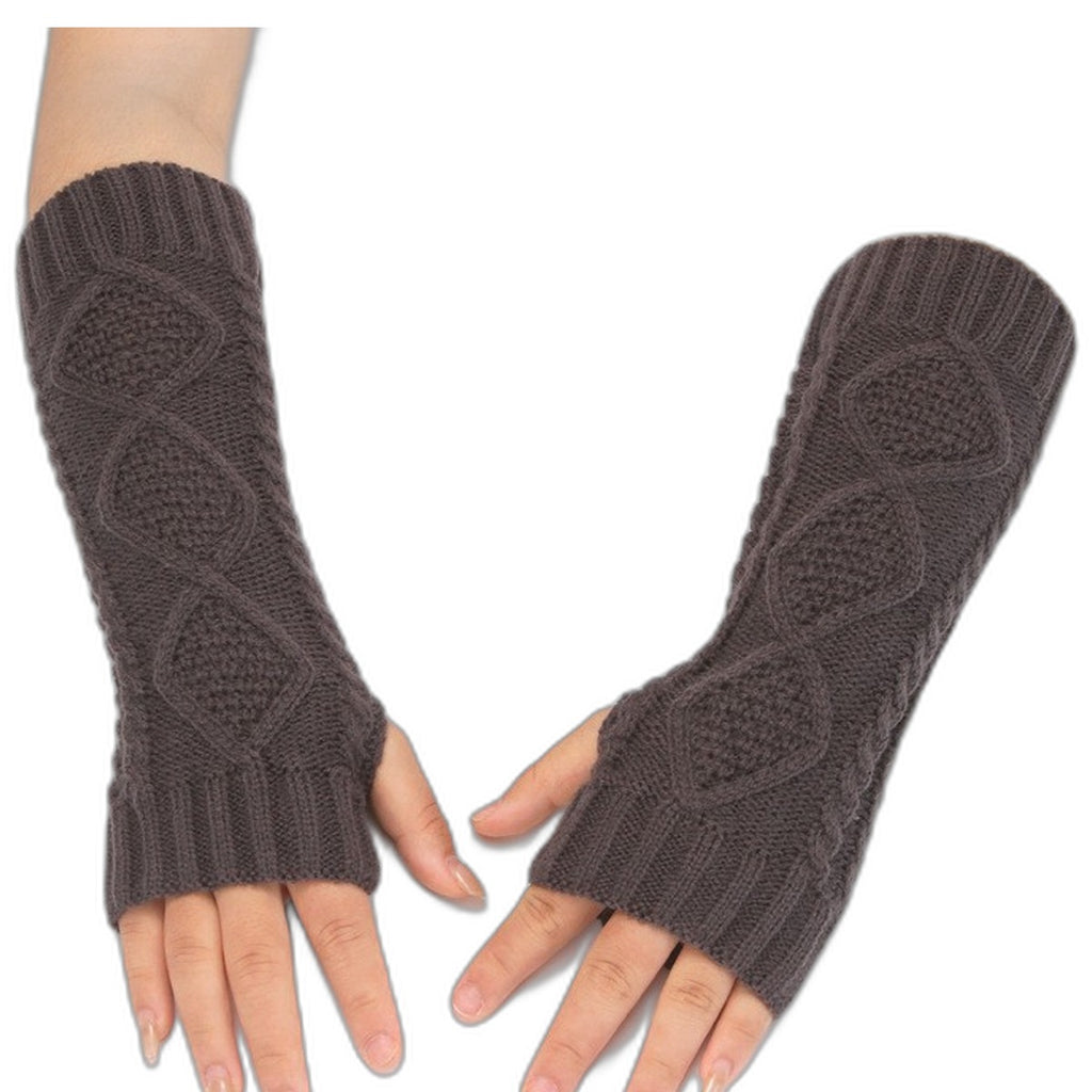Knit fingerless gloves by Glow Ritual
