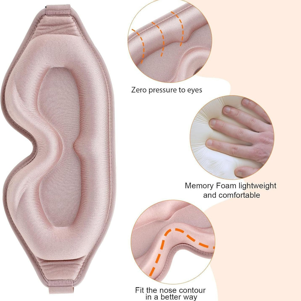 3D contoured memory foam sleep mask by Glow Ritual