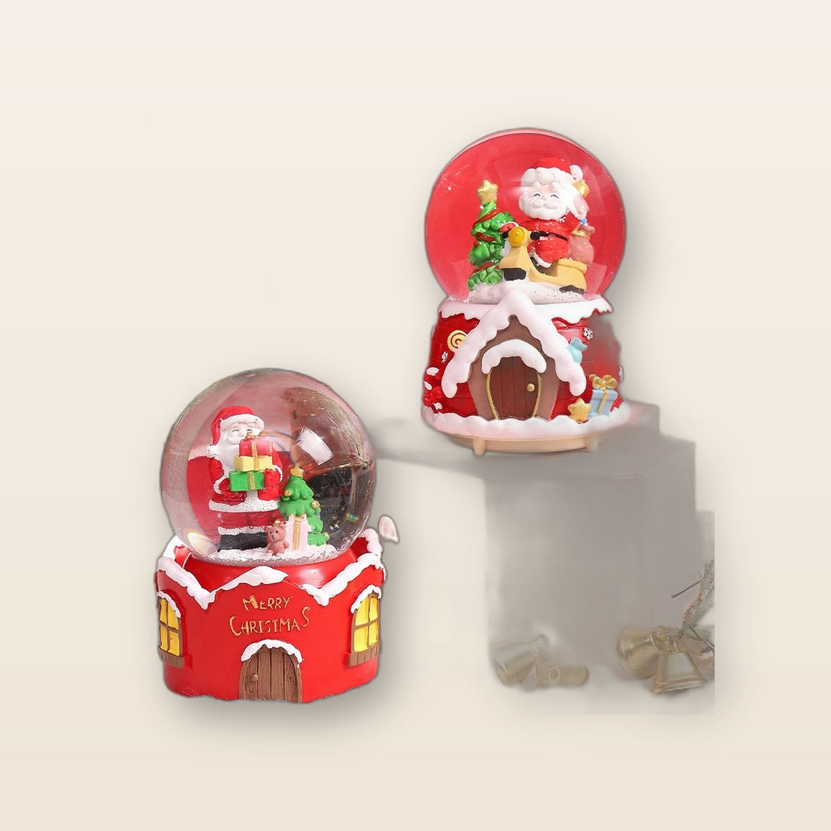 Musical Christmas snow globe by Glow Ritual