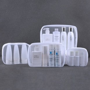 Clear waterproof travel makeup bag by Glow Ritual