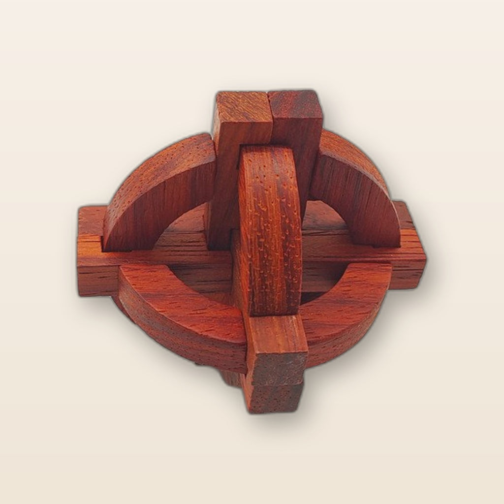 Wooden brain teaser puzzle set by Glow Ritual