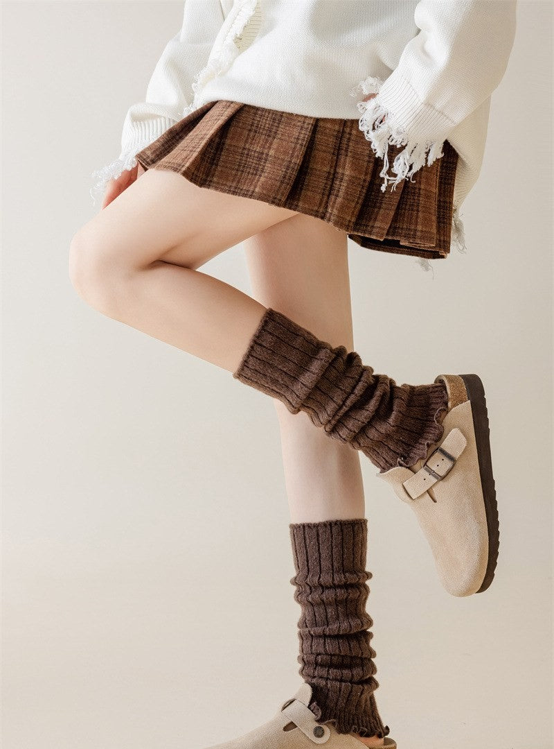 Women's thick knit leg warmers by Glow Ritual