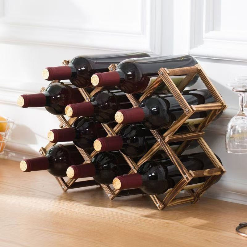 Wooden wine rack by Glow Ritual