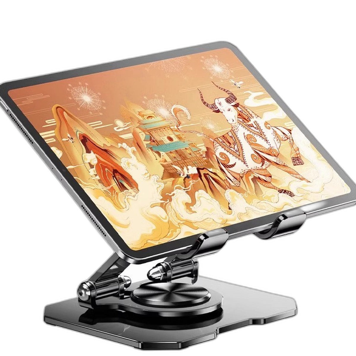 Foldable aluminum tablet stand by Glow Ritual