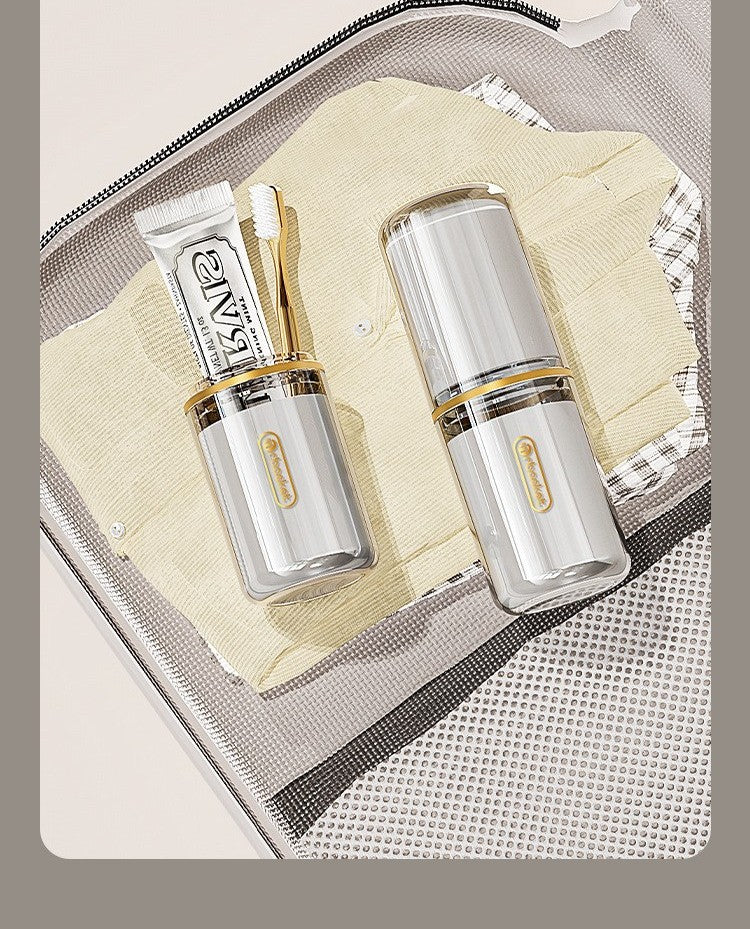 Travel toothbrush case with cups by Glow Ritual