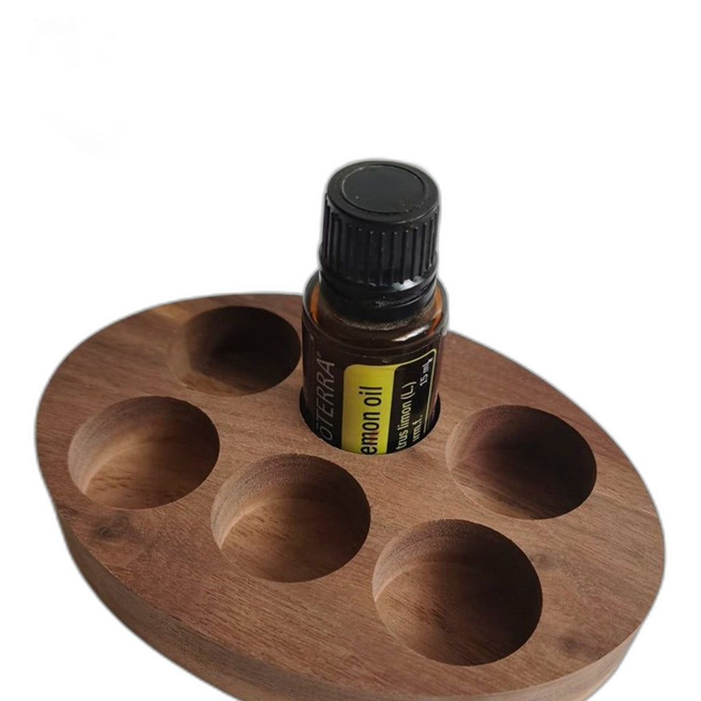 Walnut essential oil holder tray by Glow Ritual