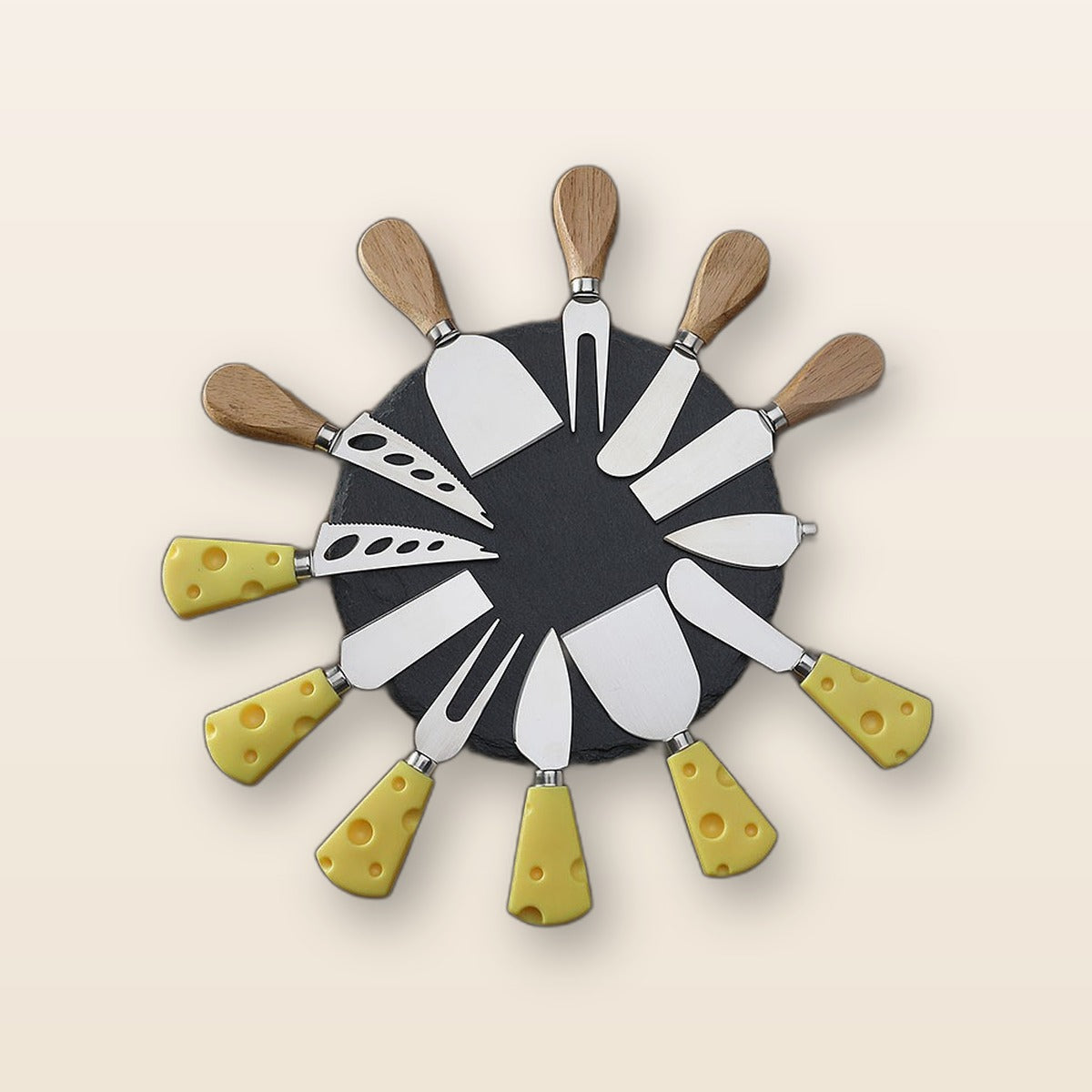 White handle cheese knife by Glow Ritual