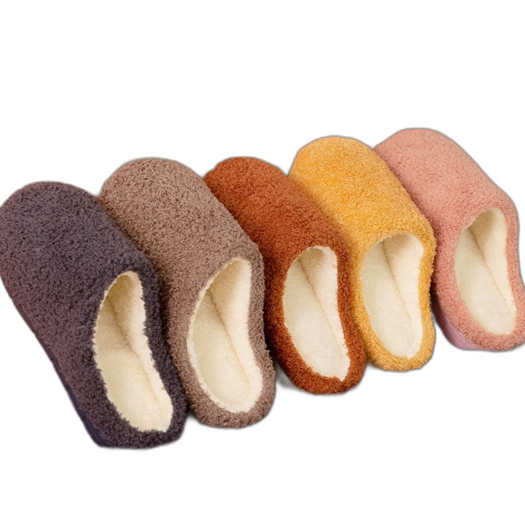 Fuzzy plush house slippers by Glow Ritual