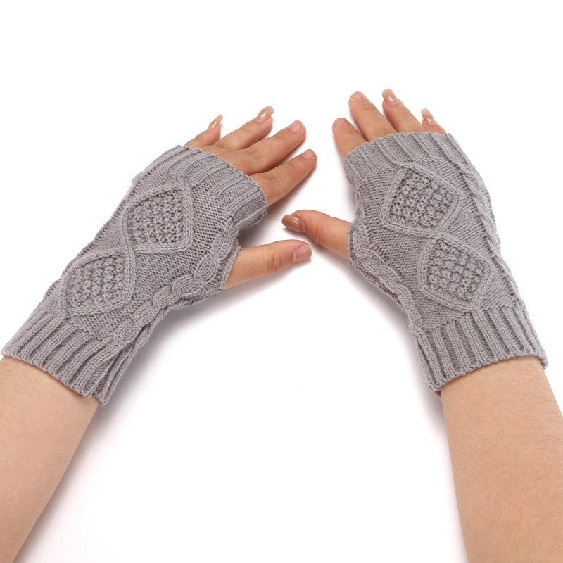 Knit fingerless gloves by Glow Ritual