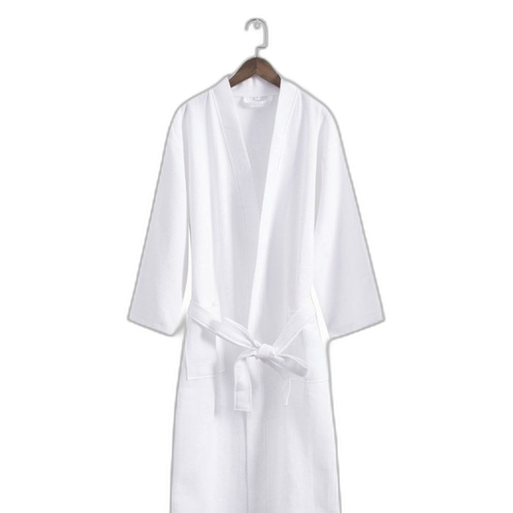 Cotton waffle spa bathrobe by Glow Ritual
