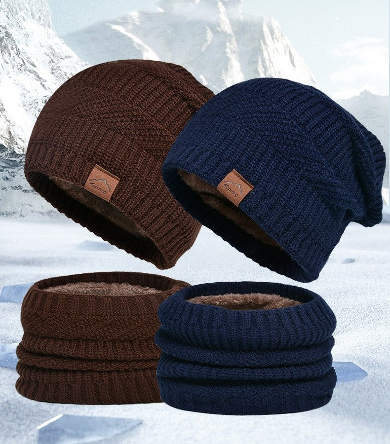Men's knit hat and scarf set by Glow Ritual