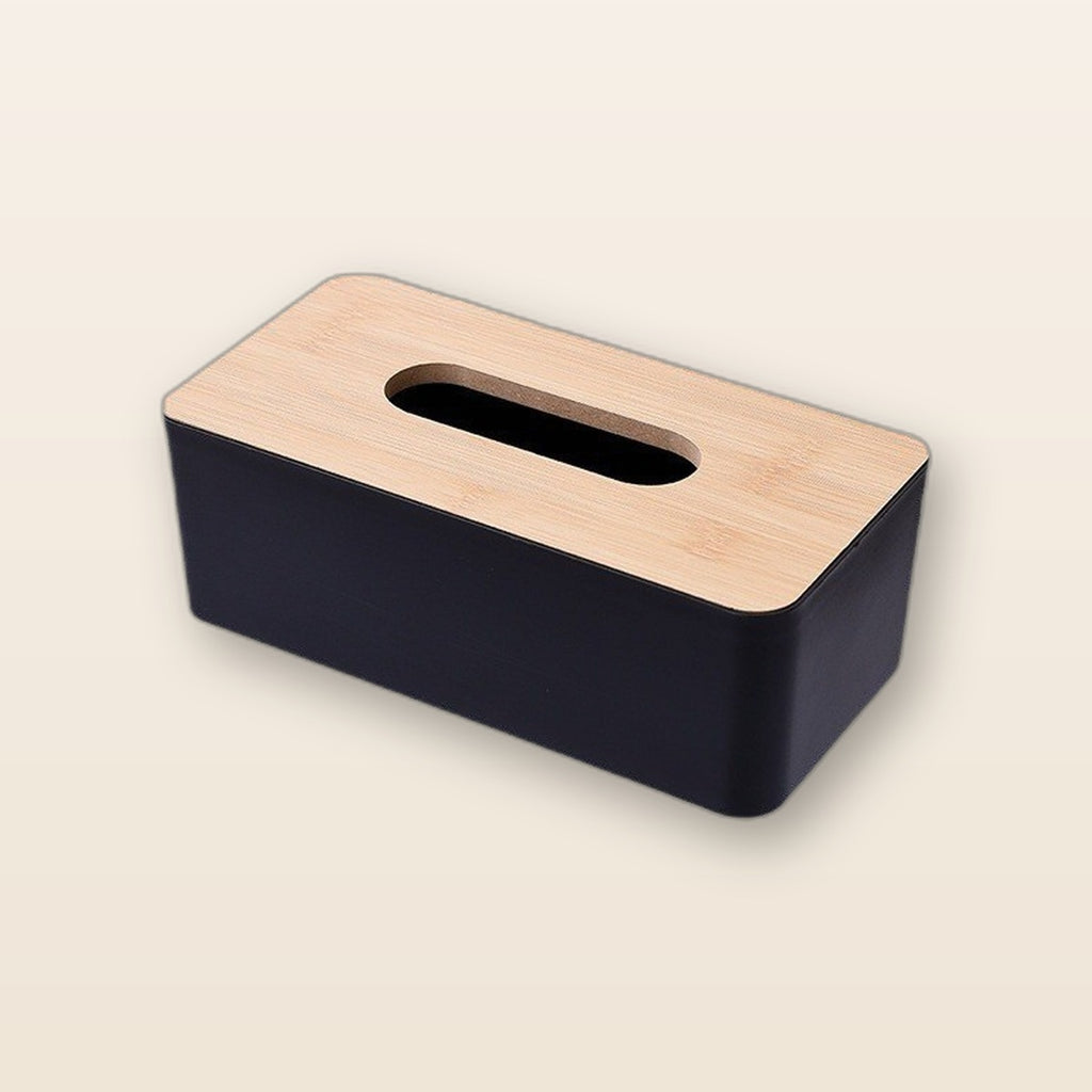 Bamboo-lid tissue box cover by Glow Ritual