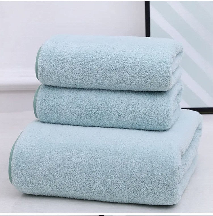 Coral fleece towel set by Glow Ritual